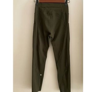 Used Lululemon Leggings Moss Color Size 4